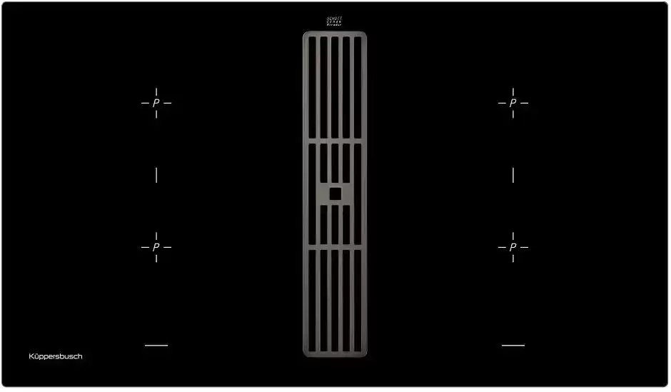 Индукционная варочная панель с вытяжкой Kuppersbusch KMI 9850.0 SR Black Chrome (отгружается KMI 985