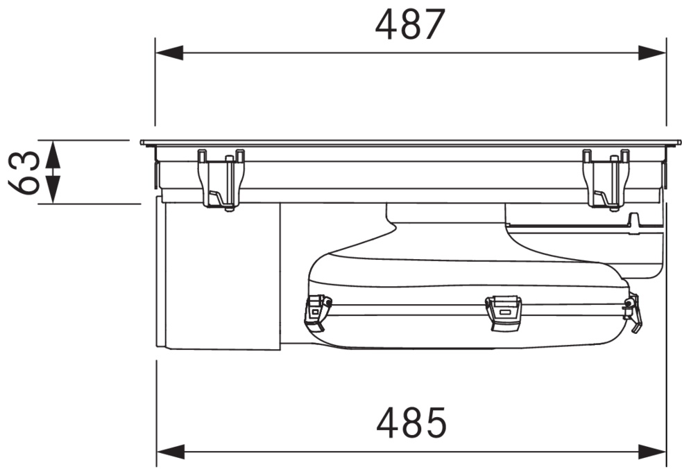 Сплошная индукционная варочная панель BORA X Pure 2 со встроенной вытяжкой / рециркуляцией воздуха. 